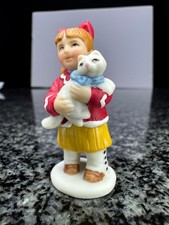 Lefton Colonial Village 11532 Jennifer Girl with Cat New Old Stock  Box 21 picture
