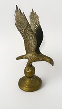 Vintage Solid Brass Eagle Figurine 6” Handmade in Senegal Detailed Sculpture picture