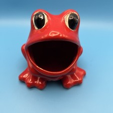 Vintage Red Ceramic Frog sponge holder 1970s Kitchen picture