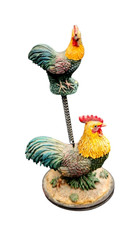 Rooster Chicken Resin Decor Recipe Card Note Holder Magnetic Kitchen Rustic EUC picture