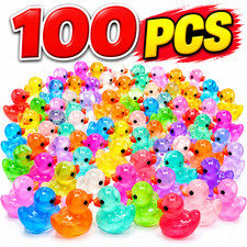 100 Pcs Luminous Mini Resin Ducks Tiny Glow in the Dark Duck Micro picture