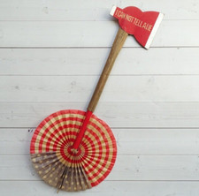 1930s Patriotic George Washington Birthday Hatchet I Can Not Tell a Lie Fan Rare picture