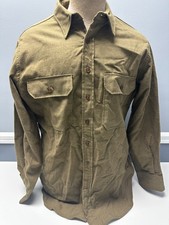 1941 WW2 US Army Wool Military Field Shirt Olive Green Size 16x34 picture