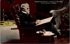 Postcard General Lew Wallace, Author of Ben Our in Crawfordsville, Indiana picture