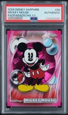 2026 Topps Disney Sapphire Mickey Mouse Padparadascha 1/1 PSA Authentic #50 picture