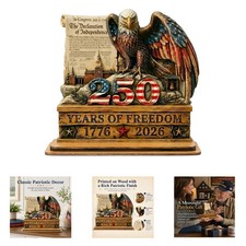 Patriotic 3D Wooden Eagle Decoration, 250th Anniversary USA Wall Art picture
