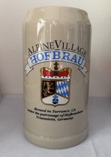 Vintage Alpine Village Hofbrau Ceramic Beer Stein Mug German Style picture
