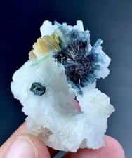112 Cts Natural Indicolite Tourmaline Crystal Bunch From Afghanistan picture