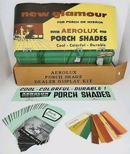 Vintage Aerolux Porch Shade Blinds Dealer Display Kit Salesman Sample In Box picture