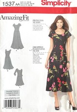 Simplicity Misses' Dress Pattern 1537 Size 10-18 UNCUT picture