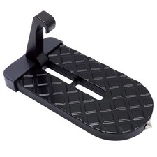 Car Door Step, Multi-Foldable Aluminum Alloy Roof Rack Easy Black  picture