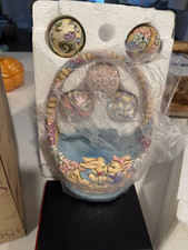 Jim Shore Heartwood Creek Handmade Bunny Easter Basket Figurine 2010 picture