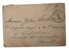 WW1 1919 Prisoner Of War Envelope Addressed To Monsieur Jules Secke 1er Sergeant picture
