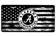 American Flag Tactical Alabama Crimson Tide Aluminium License Plate picture