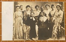 MITCHELL SD~WOMEN’S TEMPERANCE WCTU GROUP COLONIAL COSTUME~REAL PHOTO RPPC PCARD picture