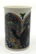 Dunoon Christmas Cats Mug Sue Scullard 1992 Ceramic Scotland picture