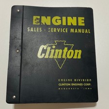 Vintage Clinton Engines Sales Service Manual Parts Catalog Binder Iowa Black picture