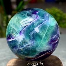 173G Natural fluorite quartz crystal  Sphere energy healing Reiki  ball picture