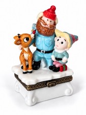 VTG Midwest Cannon Falls 1999 Rudolph Reindeer Yukon, Hermey Trinket Box, MINT picture