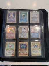 Complete Unlimited Basic Set Pokemon 102 Cards With Hard Card Binder picture