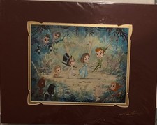 RETIRED Disney Parks WonderGround Gallery PETER PAN SIGNED 18X14 John Coulter picture