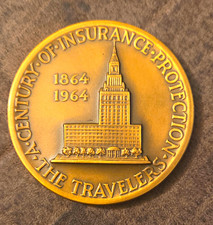 Travelers Insurance Protection 100th Anniversary Medal 1864-1964 (1964) 2.5 Inch picture