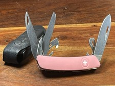 SWIZA D07 PINK Pocket Knife Multi Tool Swiss W/ Scissors + Sheath picture
