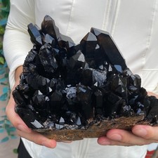5.4lb Natural Black Smoky Crystal Cluster Rough QuartzSpecimen healing picture