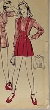Hollywood NOS 1358 Suspender Shorts #WWIIEra 1940s #VintageSewingPattern Womens picture