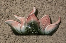 Vintage Hull Pottery Leaf Planter With Embossed Berries #112 Hanging USA picture