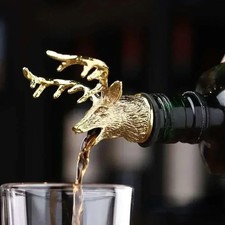 Stag/Elk/Deer Head Wine Pourer Bottle Stopper Decanter Pour Spout Bar Ware Tools picture