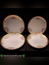 VINTAGE: Antique W.A. Pickard Handpainted China Bread & Butter Plates (Set of 4) picture