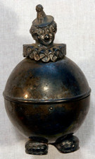 Vintage Lunt Silverplate Silver Clown Bank picture
