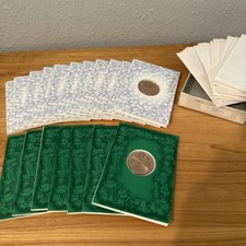 18 Vintage 1986 Franklin Mint Holiday Medallion Card Lot: Christmas picture