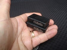Antique 1906 Gillette Black Cardboard Razor Banks picture