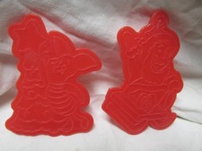 Vintage Disney Wilton Piglet & Pooh Santa Claus Cookie Cutters picture