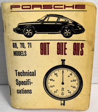Porsche 911T 911E 911S  Technical Specifications 1969, 70, 71 Models 1st Edition picture