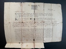 1775 One of North Carolina’s Last Royal Land Grants—Fully Signed by Governor picture