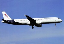 Postcard Airline Hermes Air A321-211 SX-BHT AP1. picture