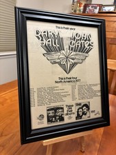 BIG 10x13 FRAMED ORIGINAL DARYL HALL & JOHN OATES 