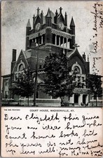 1900 Madisonville KY Court House Postcard, Bee Printery, Posted to Princeton picture