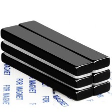 Strong Neodymium Bar Magnets Black 60x10x5mm 6 Pcs Craft DIY Holder picture
