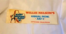 Vintage Willie Nelson's Annual Picnic Texas Music Festival 1978 Bumper Sticker 4 picture