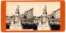 Excellent Stereocard Genoa Monument Stereoviews 1880c Giacomo Brogi S189 picture