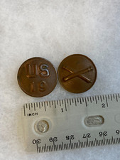 Authentic WWI US Army Battery A, 19th Field Artillery Enlisted Disc Insignia 6G picture