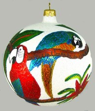 Larry Fraga Designs Flower Ball Ornament In Flight Hand Painted Made in Poland  picture