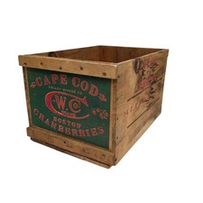 Antique Cape Cod Cranberries Colley-Woods Wood Crate Boston 16x11x9 picture