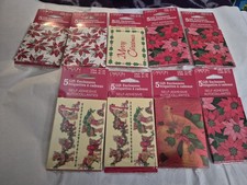Vtg Carlton Cards Christmas Gift Enclosures 9 Packs Sealed (45 Tags) NOS... picture