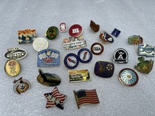 Vintage Lot of Collectable Pinback Button  Enamel Lapel Pins  picture