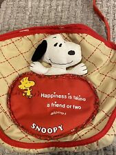 Vintage  Knickerbocker Peanuts Snoopy Woodstock Heart Bag Pocket Cloth Purse picture